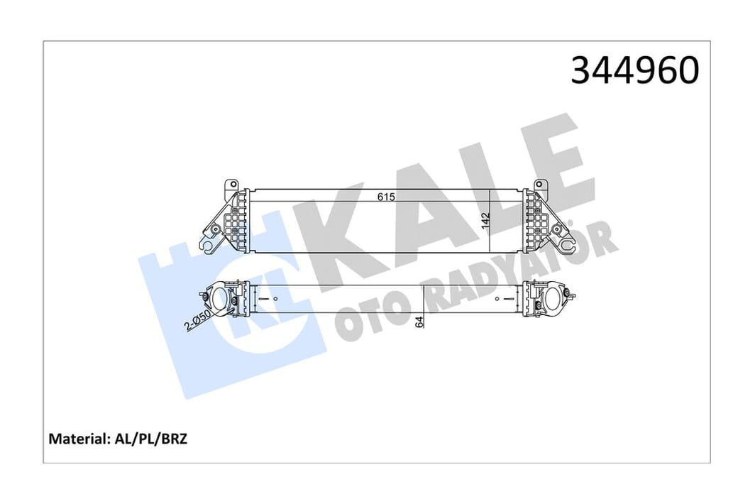 Интеркулер Mazda 3, 6, Cx-5 Intercooler (344960) KALE OTO RADYATOR